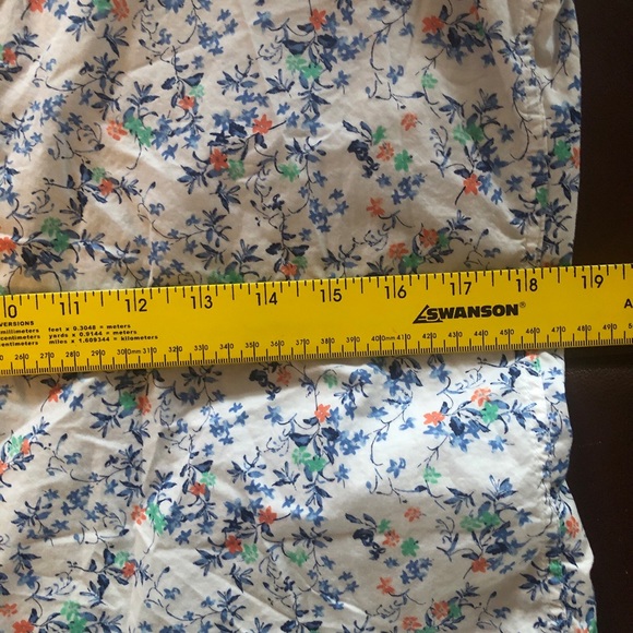 Express button down floral shirt athletic extra slim cut M 15 1/2 - Picture 9 of 10